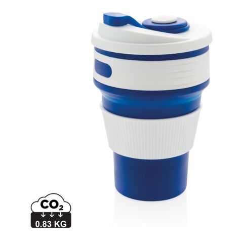 Mug en silicone pliable bleu | sans marquage | non disponible | non disponible