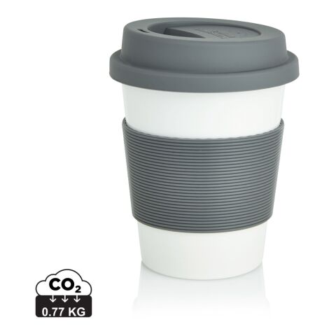 Tasse à café en PLA gris-blanc | sans marquage | non disponible | non disponible