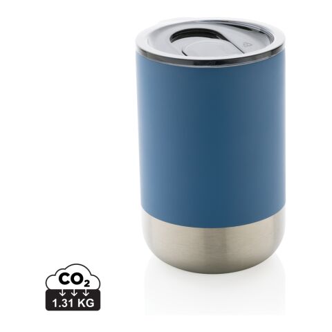 Mug en acier inoxydable recyclé RCS bleu | sans marquage | non disponible | non disponible
