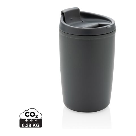 Mug en PP recyclé GRS avec couvercle à bascule antracite | sans marquage | non disponible | non disponible