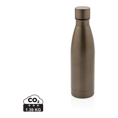 Bouteille iso couleur pleine en acier inoxydable recyclé RCS marron | sans marquage | non disponible | non disponible | non disponible