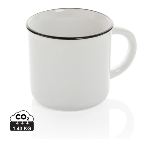 Mug céramique vintage Blanc-Blanc | sans marquage | non disponible | non disponible