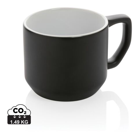 Mug céramique moderne noir-blanc | sans marquage | non disponible | non disponible