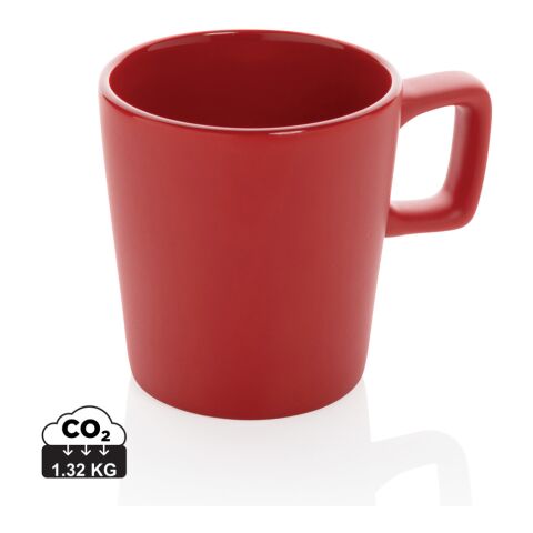 Tasse à café céramique au design moderne rouge | sans marquage | non disponible | non disponible