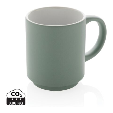 Mug en céramique empilable vert | sans marquage | non disponible | non disponible