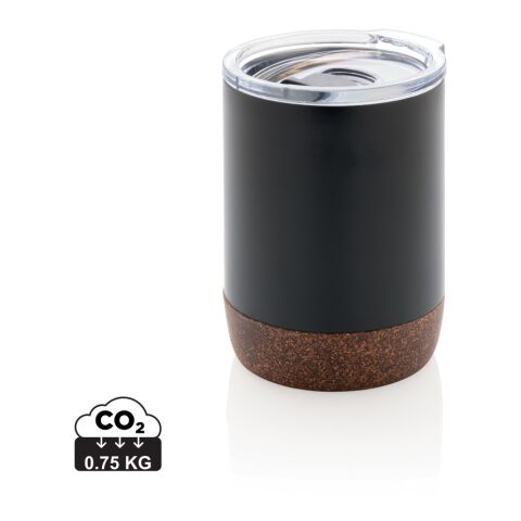 Petite tasse à café en liège et acier recyclé RCS noir | sans marquage | non disponible | non disponible