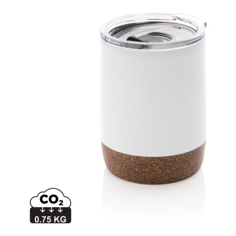 Tasse isotherme avec finition liège blanc | sans marquage | non disponible | non disponible | non disponible
