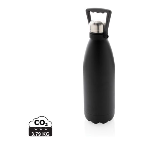 Bouteille isotherme 1.5L en acier inoxydable recyclée RCS noir | sans marquage | non disponible | non disponible