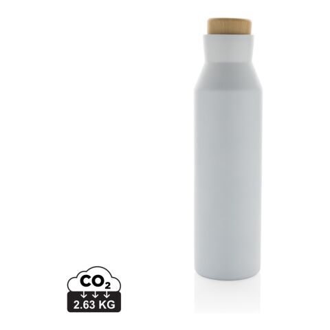 Bouteille iso en acier inoxydable recyclé certifiée RCS Gaia blanc | sans marquage | non disponible | non disponible