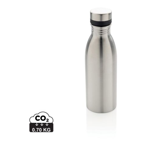 Bouteille d’eau 500ml en acier inoxydable recyclé RCS argent | sans marquage | non disponible | non disponible