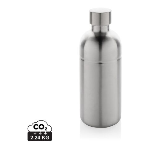 Bouteille pour boisson gazeuse en acier recyclé RCS argent | sans marquage | non disponible | non disponible