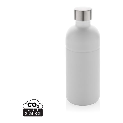 Bouteille pour boisson gazeuse en acier recyclé RCS blanc | sans marquage | non disponible | non disponible