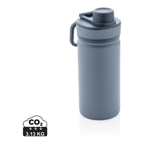 Bouteille isotherme finition matte avec bouchon sport - 550 ml bleu-bleu | sans marquage | non disponible | non disponible