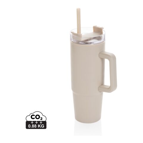 Mug 900ml avec poignée en plastique recyclé RCS Tana blanc cassé | sans marquage | non disponible | non disponible