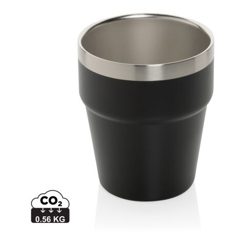 Tasse à café 300ml à double paroi en acier RCS Clark noir | sans marquage | non disponible | non disponible