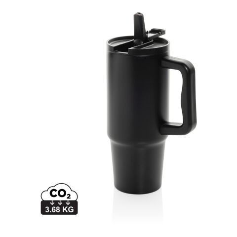 Mug 900ml étanche en acier inoxydable recyclé RCS Embrace noir | sans marquage | non disponible | non disponible
