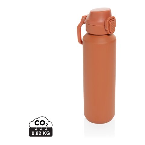 Bouteille de sport  600ML en acier recyclé RCS Via orange | sans marquage | non disponible | non disponible