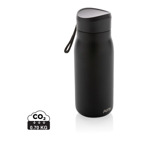 Mini bouteille isotherme de voyage 150ml en acier recyclé RCS Avira Ain noir | sans marquage | non disponible | non disponible