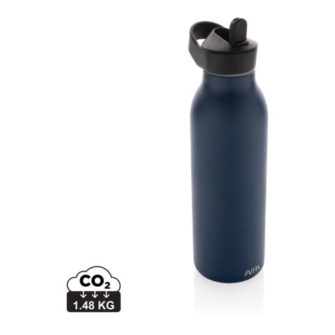 Bouteille d&#039;eau 500ml fliptop en acier RCS Avira Ara blue marin | sans marquage | non disponible | non disponible