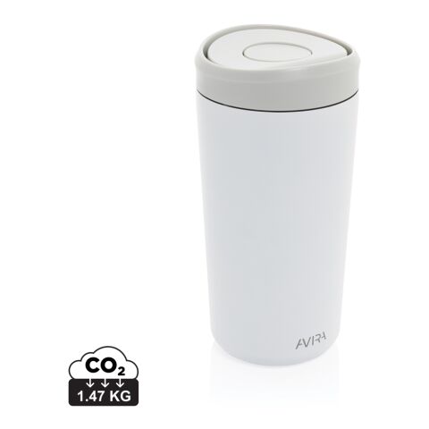 Mug 400ml en acier recyclé RCS Avira Alix blanc | sans marquage | non disponible | non disponible