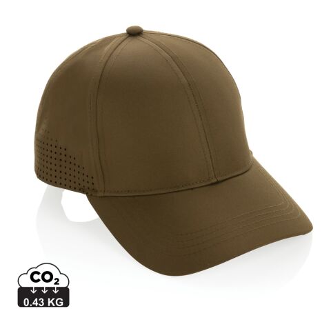 Casquette de sport 6 panneaux en rPET Impact AWARE™ vert | sans marquage | non disponible | non disponible | non disponible