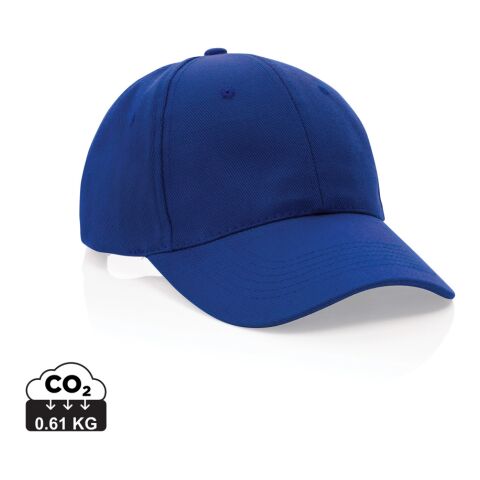 Casquette 6 panneaux en coton recyclé 280gr IMPACT bleu | sans marquage | non disponible | non disponible | non disponible