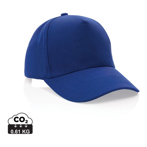 Casquette 5 panneaux en coton recyclé 280gr IMPACT bleu | sans marquage | non disponible | non disponible | non disponible