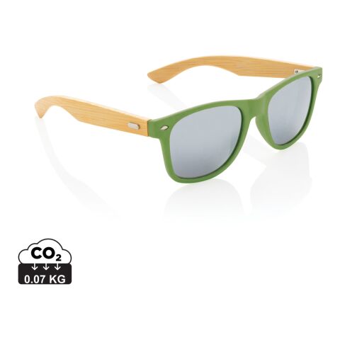 Lunettes de soleil en bambou FSC® et plastique recyclé RCS vert | sans marquage | non disponible | non disponible