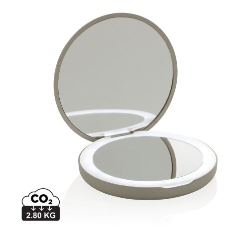 Miroir de maquillage à LED en plastique recyclé RCS Lumora beige | sans marquage | non disponible | non disponible