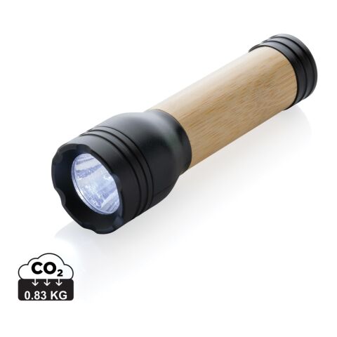 Lampe 1W en plastique recyclé RCS et bambou Lucid noir-marron | sans marquage | non disponible | non disponible