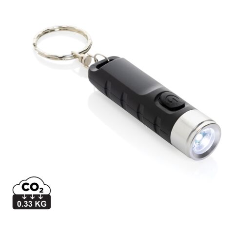 Porte-clés lampe torche charge USB en plastique RCS Globix