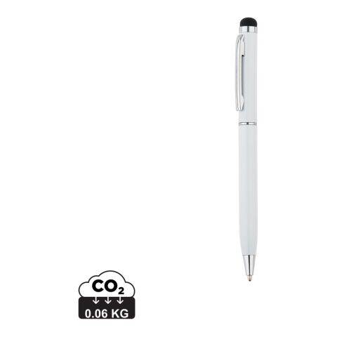 Stylo-stylet fin en métal Blanc | sans marquage | non disponible | non disponible | non disponible