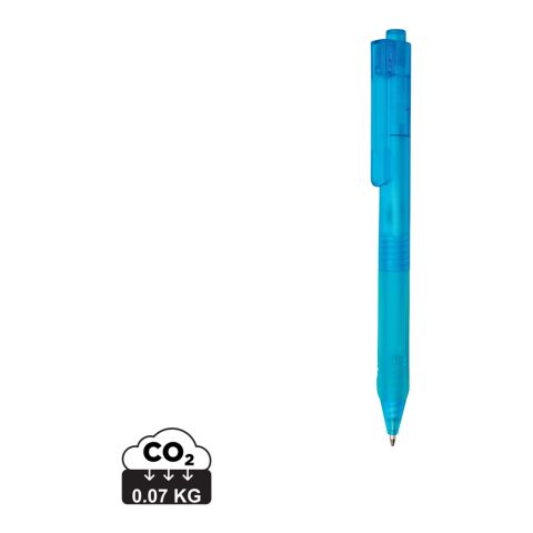 Stylo X9 finition givré avec grip silicone bleu | sans marquage | non disponible | non disponible