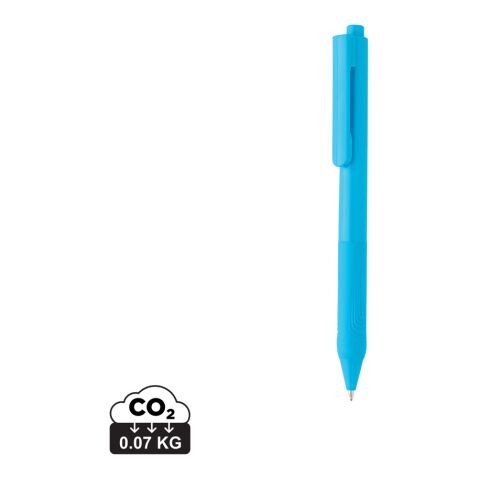 Stylo X9 avec grip silicone bleu | sans marquage | non disponible | non disponible