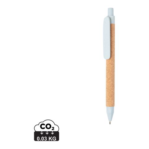 Stylo à bille écoresponsable-recyclé en fibre de paille et liège
