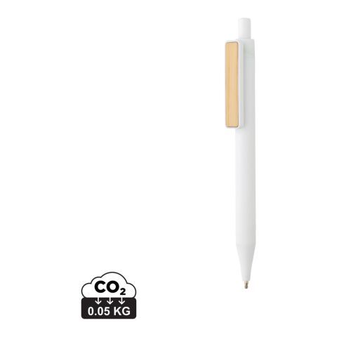 Stylo en ABS recyclé GRS avec clip en bambou