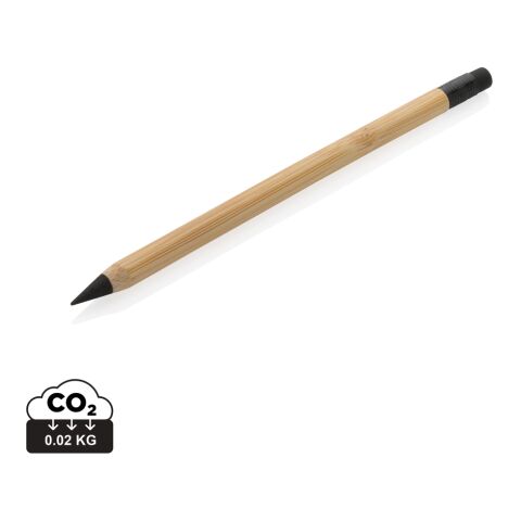 Crayon infini en bambou FSC® avec gomme noir | sans marquage | non disponible | non disponible
