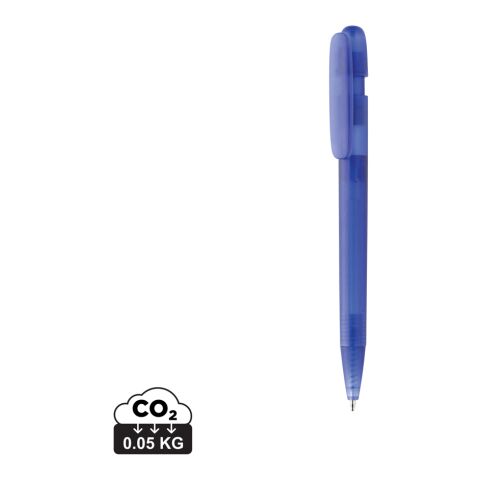 Stylo transparent en ABS recyclé et certifié GRS Devin bleu | sans marquage | non disponible | non disponible