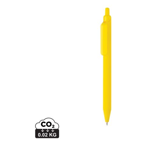 Stylo avec finition gomme en ABS recyclé certifié GRS Tide jaune | sans marquage | non disponible | non disponible