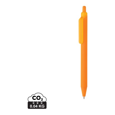 Stylo avec finition gomme en ABS recyclé certifié GRS Tide orange | sans marquage | non disponible | non disponible