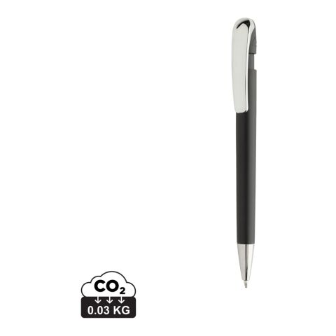 Stylo à clip métallique en ABS recyclé GRS Glide noir | sans marquage | non disponible | non disponible