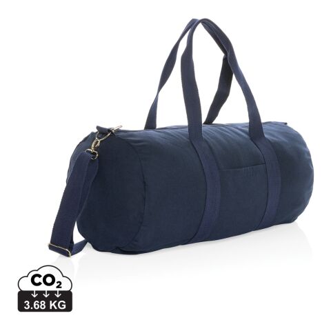Sac de sport en toile recyclée et non teintée Impact AWARE™ bleu marine | sans marquage | non disponible | non disponible | non disponible