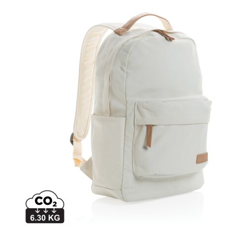 Sac à dos Impact AWARE™ en toile 16oz recyclé blanc | sans marquage | non disponible | non disponible | non disponible