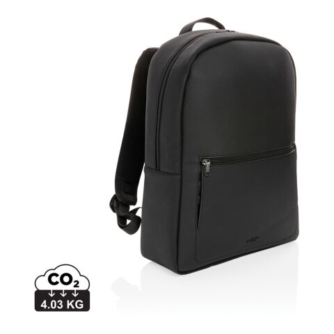 Sac à dos pour ordinateur portable en cuir végétalien Swiss noir | sans marquage | non disponible | non disponible