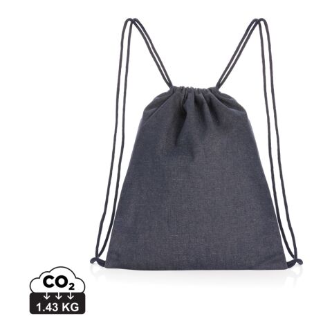 Sac à dos à cordon en denim recyclé Impact AWARE™ bleu | sans marquage | non disponible | non disponible | non disponible