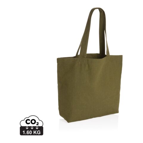 Sac shopping en toile 240g/m² recyclée non teinté Aware™ vert | sans marquage | non disponible | non disponible | non disponible