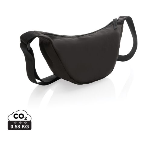Sac demi-lune en bandoulière en rPET AWARE™ Crescent noir | sans marquage | non disponible | non disponible | non disponible