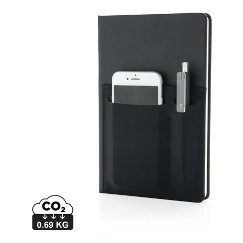 Carnet de notes A5 Deluxe avec pochettes noir | sans marquage | non disponible | non disponible