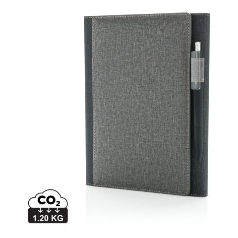 Housse à carnet de notes A5 Deluxe gris | sans marquage | non disponible | non disponible