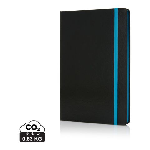 Carnet de notes A5 bord coloré - pages lignées bleu-noir | sans marquage | non disponible | non disponible